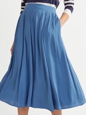 Boden Boho Teal Midi Skirt